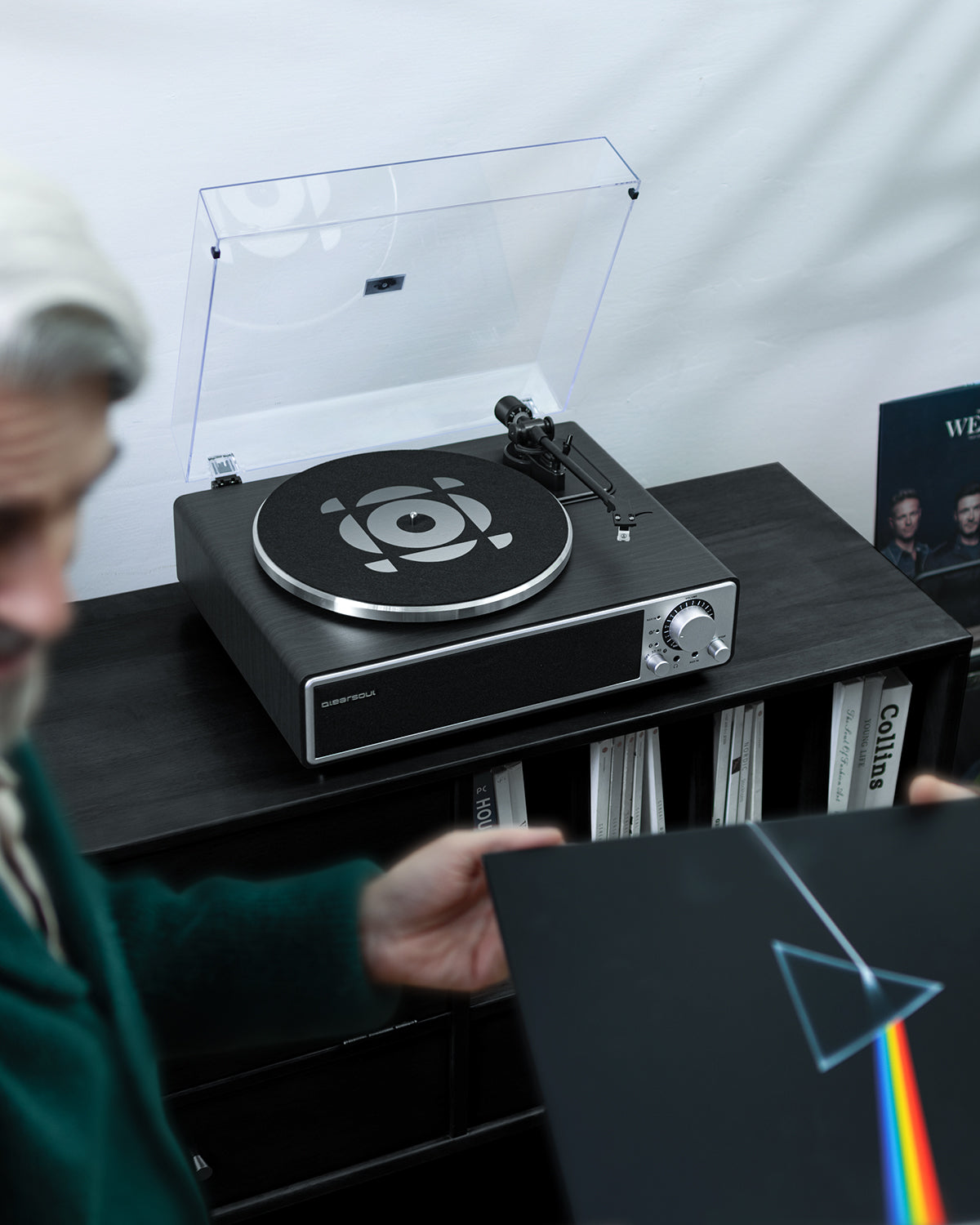 QlearSoul ONE-Q Vinyl Record Player For Living Room Black