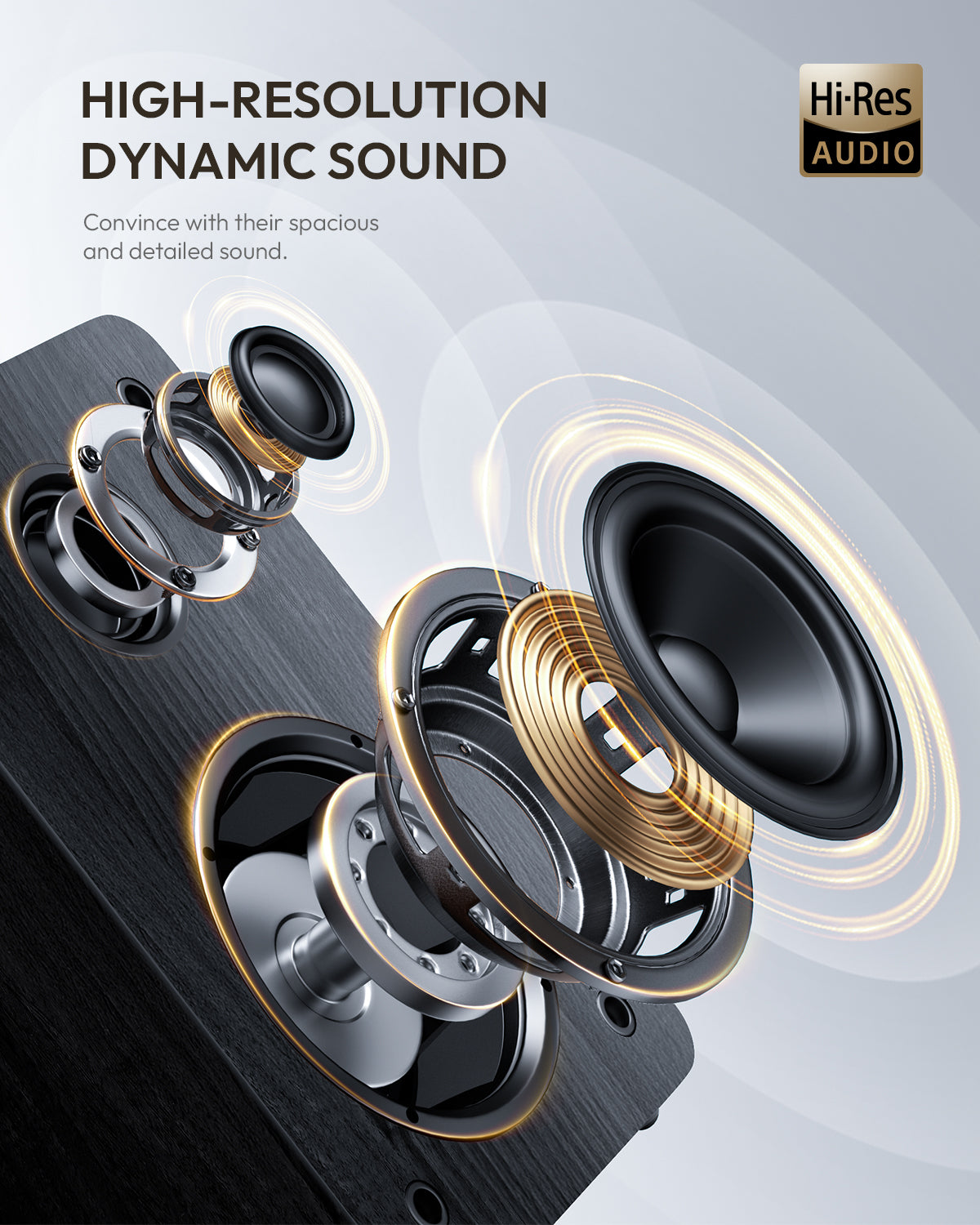 QlearSoul SoulBox S1 Vinyl Record Player With Stereo Speakers Black High Resolution Dynamic Sound