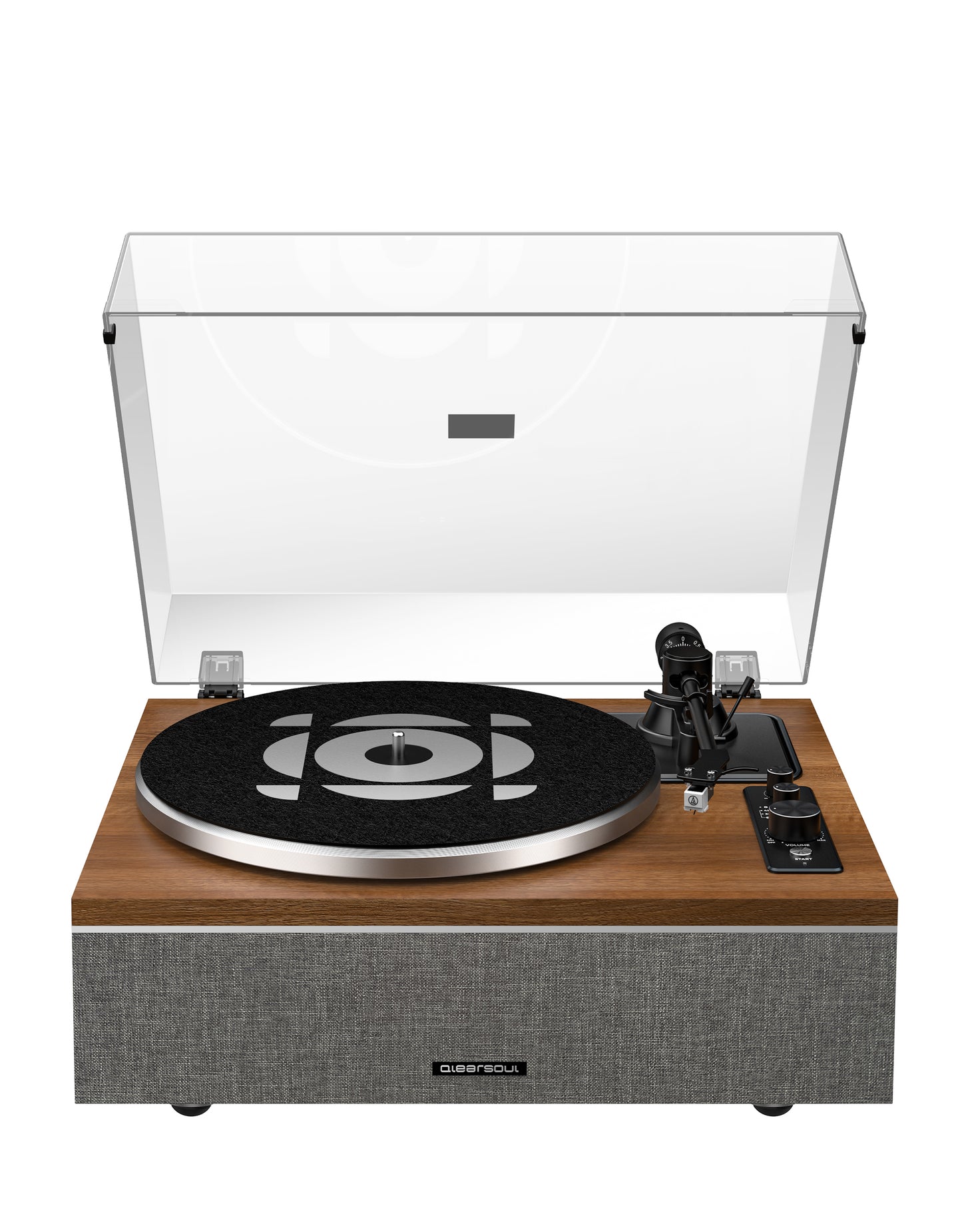 Qlearsoul ONE-S Vinyl Record Player Walnut Main View 2000*2560
