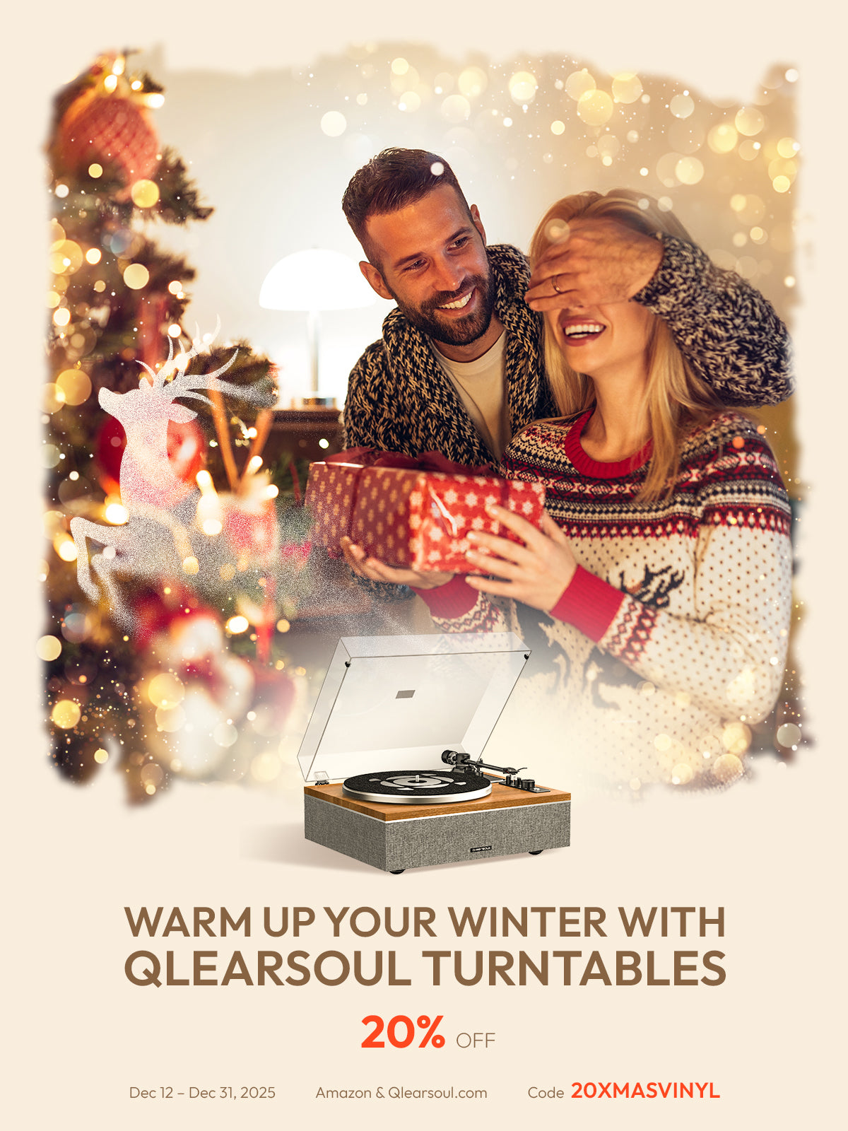 2025 Christmas x QlearSoul Vinyl Record Player 20% OFF Deal 1200×1600