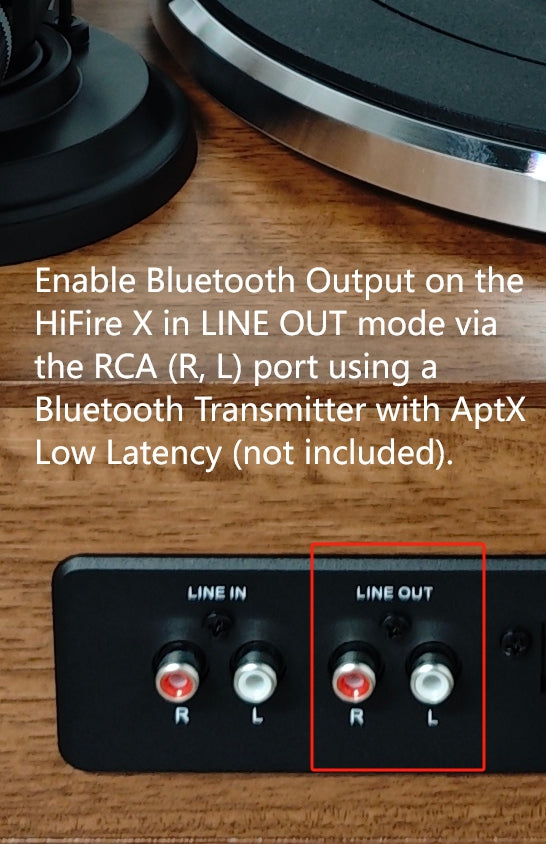 Does the HiFire X have Bluetooth Output (to connect to Bluetooth headphones or speakers)?