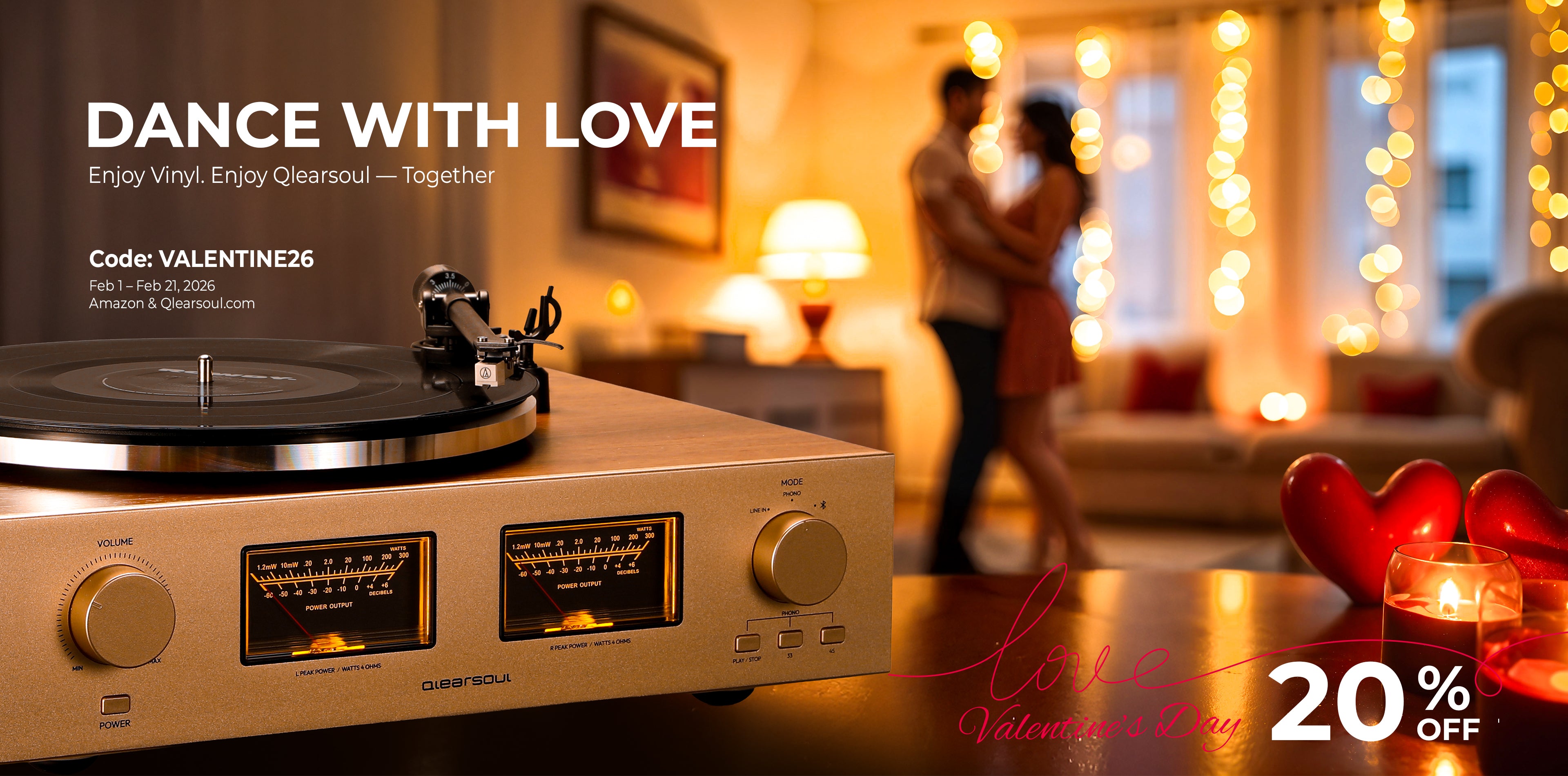 HiFire X Valentine's Day Dance with Love Enjoy Vinyl Enjoy Qlearsoul Together 3840×1901