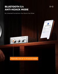Qlearsoul HiCore H2 Bluetooth Hi-Fi Stereo Power Amplifier for Passive Speakers, Anti-Hijack Bluetooth Mode Helps Prevent Unwanted Bluetooth Takeovers, Physically Cuts BT in RCA/AUX Mode 2000*2560

