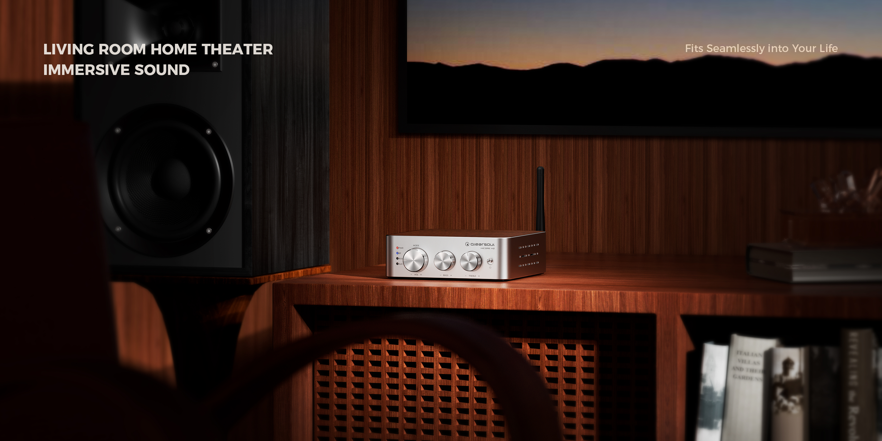 Qlearsoul HiCore H2 Bluetooth Hi-Fi Stereo Power Amplifier for Passive Speakers, Living Room, Home Theater, Immersive Sound, Fits Seamlessly Into Your Life 3000*1500
