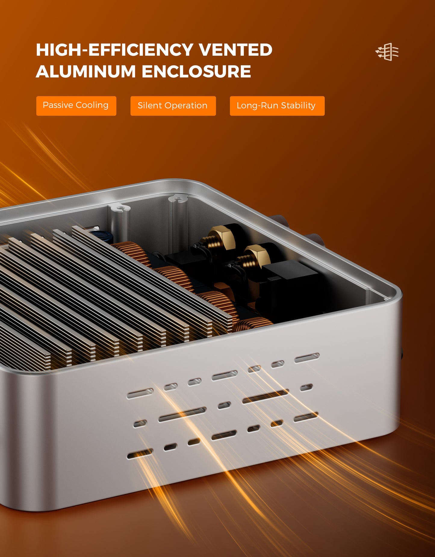 Qlearsoul HiCore H2 Bluetooth Hi-Fi Stereo Power Amplifier for Passive Speakers, high-efficiency Vented Aluminum Enclosure Passive Cooling Silent Operation Long-run Stability 2000*2560
