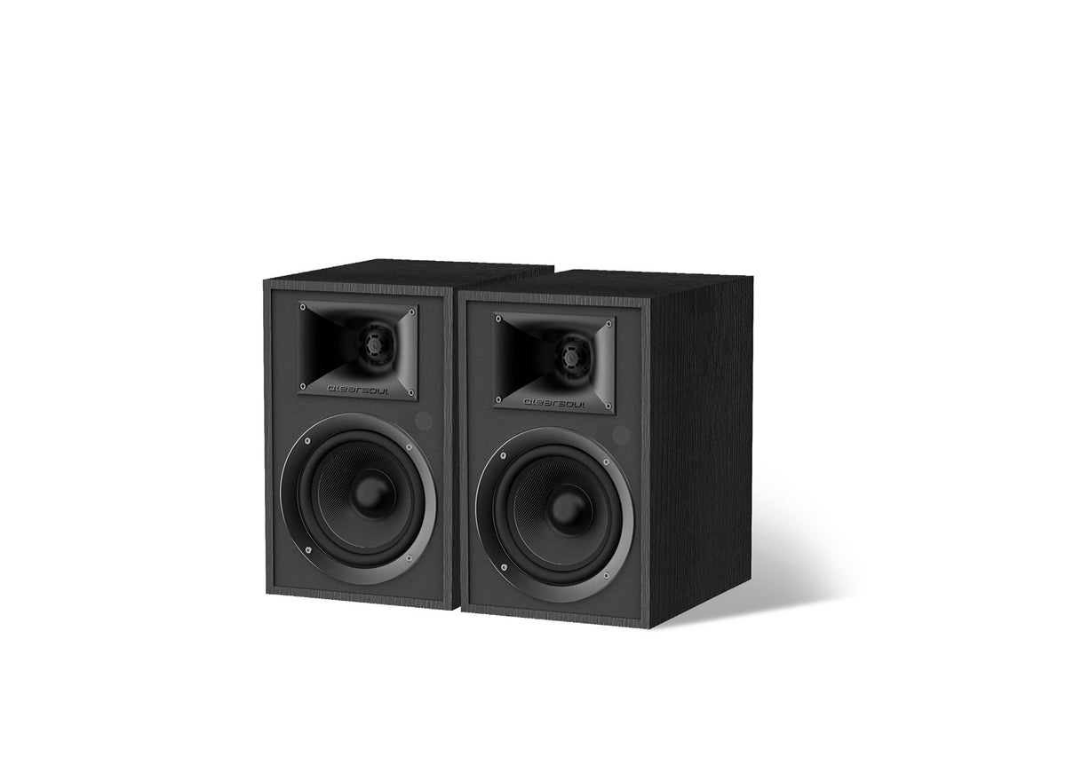 Qlearsoul A5 active stereo speaker pair in black