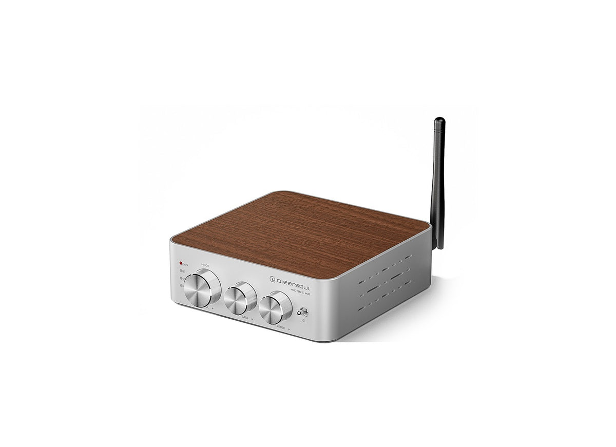 Qlearsoul HiCore P2 compact walnut and silver audio component