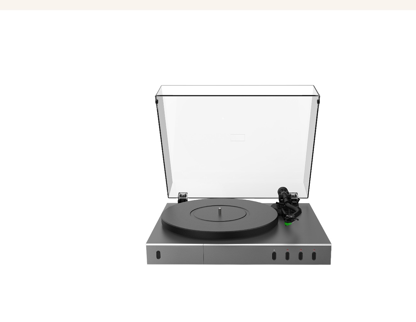 Qlearsoul SoulDeck D5 dark grey deck-first turntable